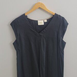 Maeve by Anthropology, charcoal cap sleeve shirt, size M